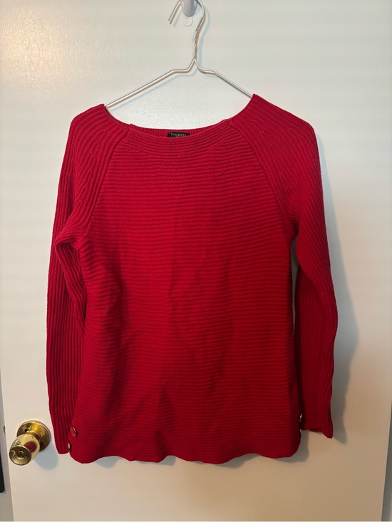 Talbots Sweaters - Talbots Quiet Luxury Mob Wife Aesthetic Old Money Red Knit Crewneck MP